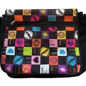 Large Colorful Graphic Laptop/Messenger Bag